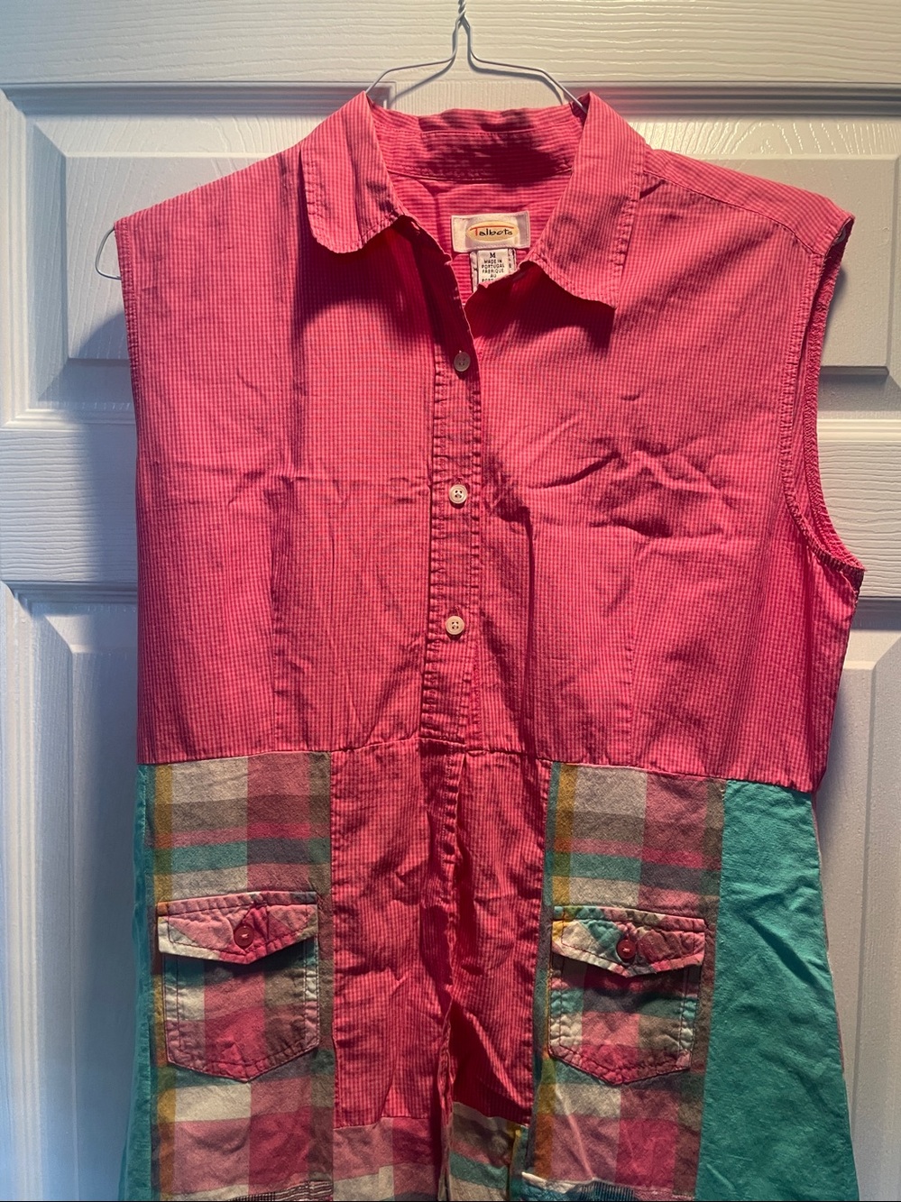 Talbots Pink Gingham Button-Front Shirt - Picture 2 of 5